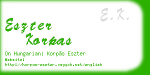 eszter korpas business card